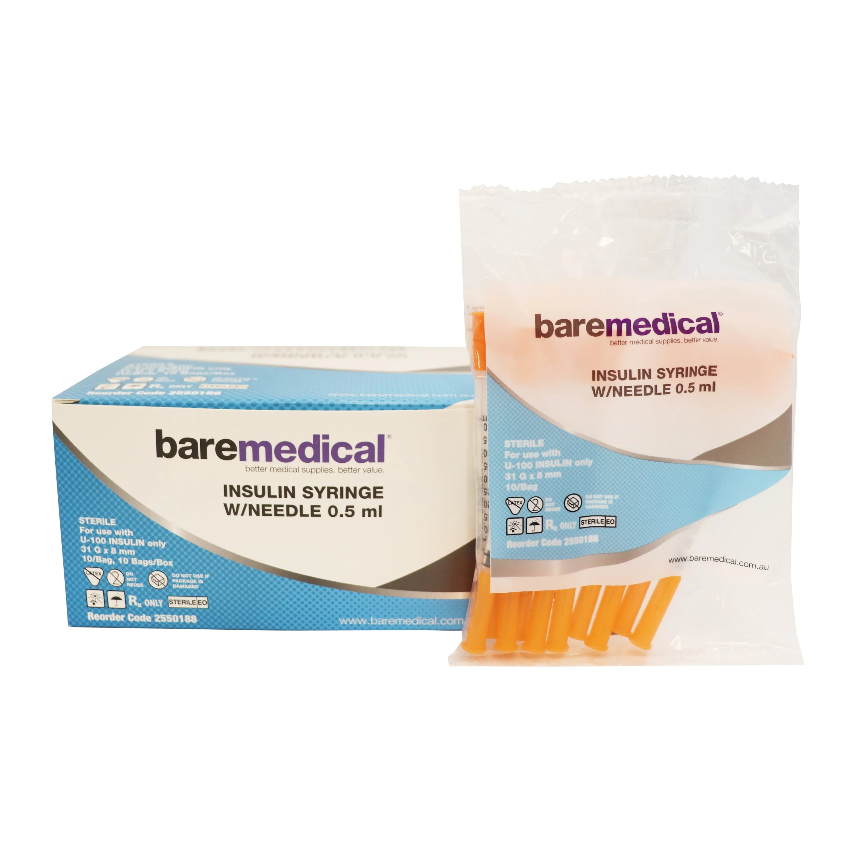 Insulin Syringes (0.5ml, 31G)
